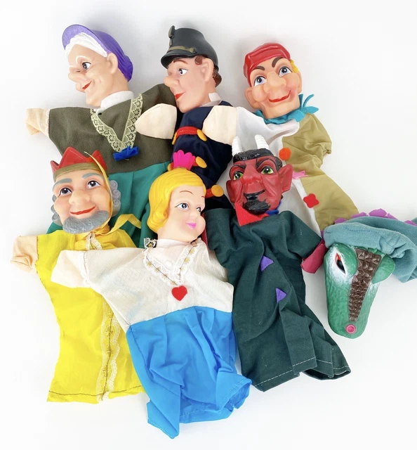 Vintage Mr. Rogers Neighborhood Hand Puppets Set Of 7 PBS Theatre