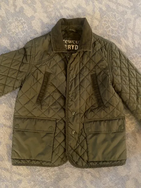Crewcuts JCrew Boys Quilted Barn Jacket Size 8 Olive Green