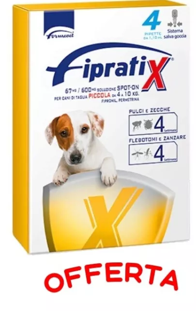 Fipratix Antiparassitario Cane 4 Pipette 4-10 Kg*