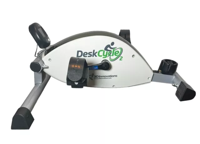 DeskCycle 2 Under Desk Bike Pedal Stationary Exerciser Adjustable Leg White