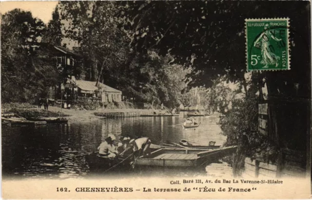 CPA AK Chennevieres La Terrasse de l'Ecu de France FRANCE (1282426)