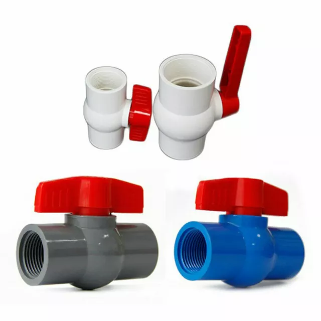 PVC Ball Valve Female Threaded For 1/2" 3/4" 1" 11/4" 11/2" 2" 21/2" 3" 4" Pipe