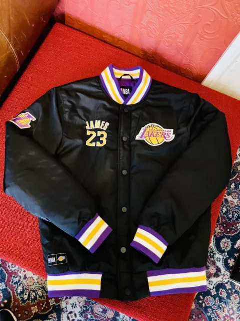 Primark Mens NBA LA Lakers Bomber Varsity Jacket James #6 - Large - Black
