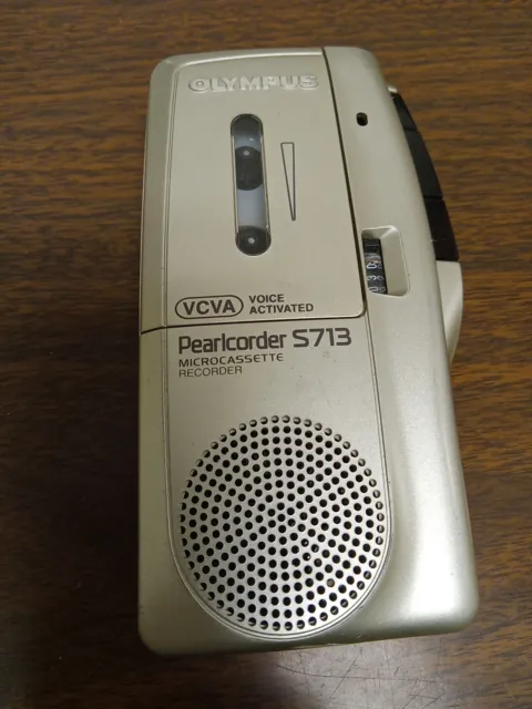 Olympus Pearlcorder S713 VCVA Voice Activated Microcassette Recorder