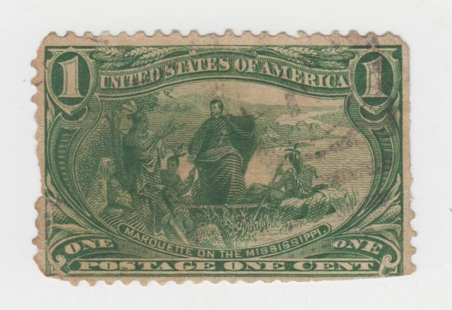 #285 – 1898 1c Trans-Mississippi Exposition: Marquette on the Mississippi - Used