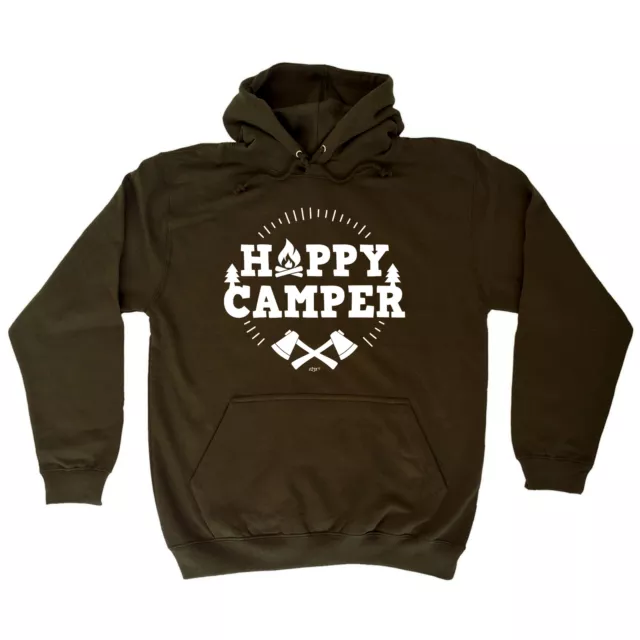 Happy Camper Camping - Novelty Mens Womens Clothing Funny Gift Hoodies Hoodie