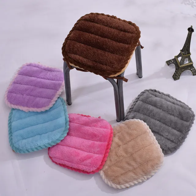 Kids Children Faux Fur Seat Cushion Pad Stool Non Slip Floor Mat Furry Students
