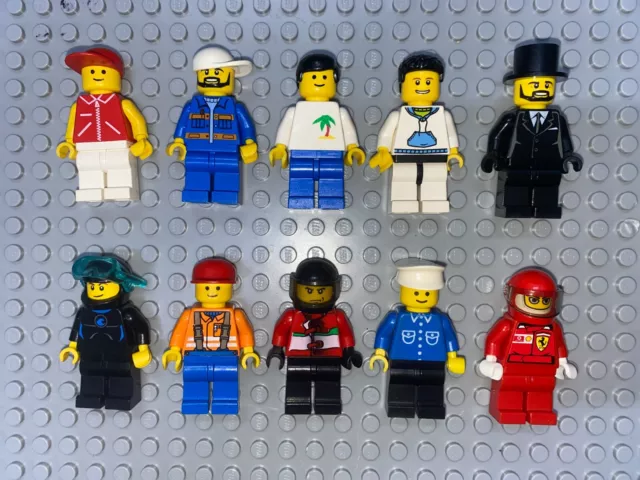10 LEGO FIGURAS Y HOMBRES LEGO CITY TOWN RACERS colección