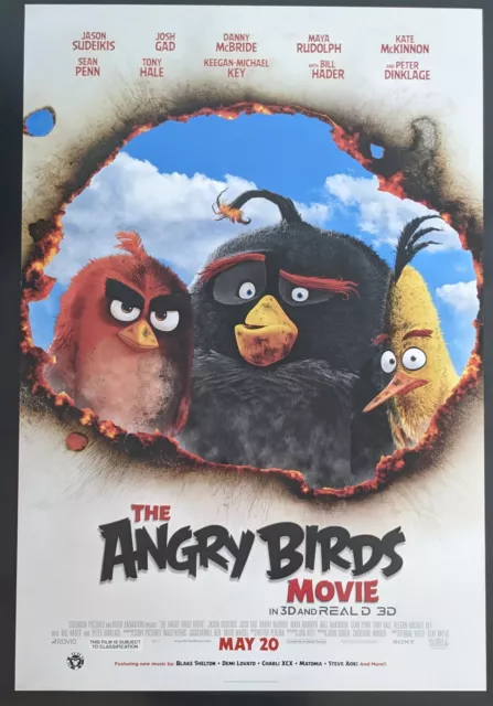 The Angry Birds Movie 2016 Original 27x40 Movie Poster D/S Rolled