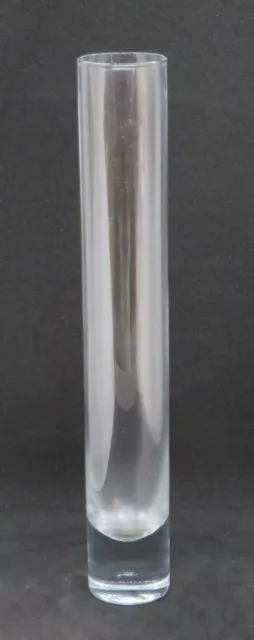 . Clear glass vintage Art Deco antique straight sided vase