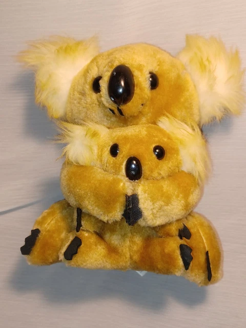Vintage 80's Plush Koala Bear Mama Baby Conesco Chase Great Condition No Flaws