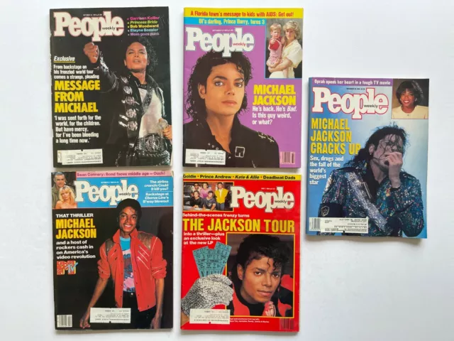 Vintage Michael Jackson People Magazine - 5 Issue Lot