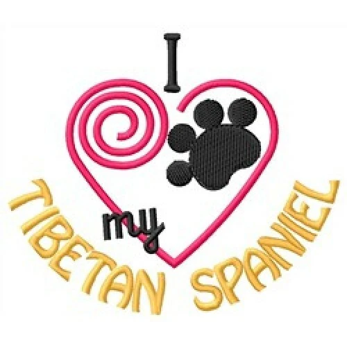 I "Heart" My Tibetan Spaniel Short-Sleeved T-Shirt 1348-2 Size S - XXL
