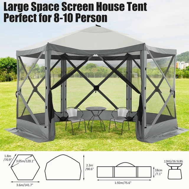 Pavillon 3,6x3,6m Partyzelt Gartenzelt Faltpavillon Popup Festzelt UV-Schutz 50+