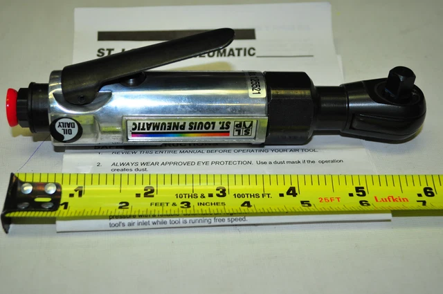 ST LOUIS SLP-7038 3/8" Dr Stubby Air Ratchet  Made in USA 3