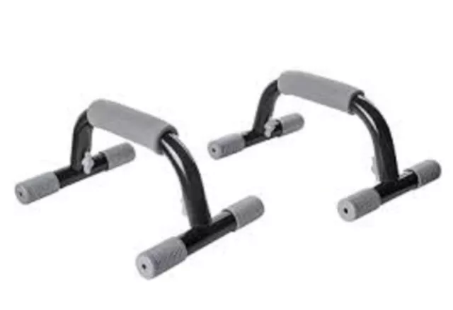 2x Push Up Bars Foam Handles Press Pull Up Stand Home Exercise Gym Chest Tunturi