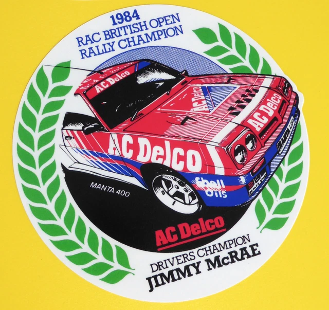 Décalcomanie Opel Manta 400 - J. McRae Acropolis Rally 1983 - 8ème