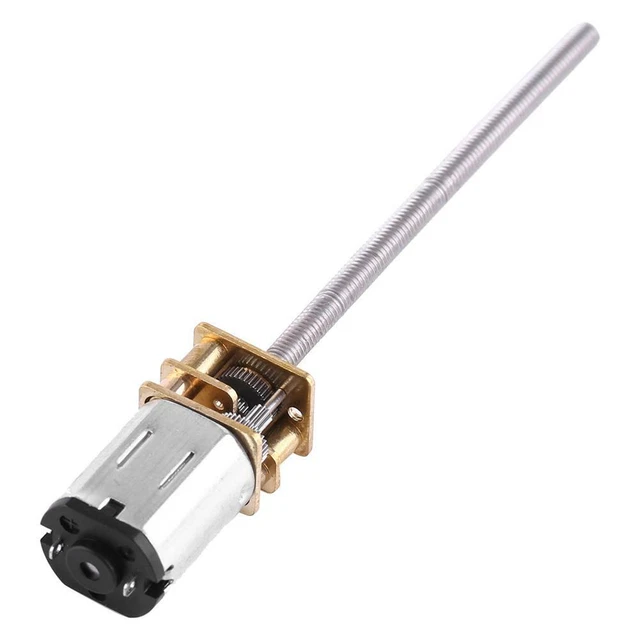 DC 6V Reductiemotor met Lange M3 x 55MM Loodschroefdraad Uitgangsas Snelheidsreductie 500 RPM voor RC Auto Robot Model DIY Motor Speelgoed (6V 500 RPM