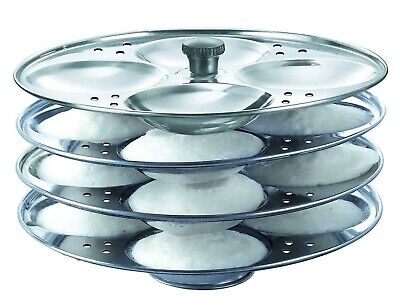 4 Tier - 16 Idli Piastre Idli Idli Steamer Idli Sancha 100% Acciaio Inossidabile 4 Piatti Raco Fine Qualità Idli Steamer Idli Sancha Accessori da Cucina 