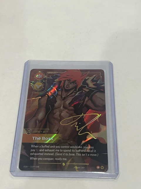 RIFTBOUND LEAGUE OF Legends TCG Sett The Boss 310/298 Artist Signature ...
