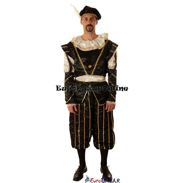 Costume Carnevale Uomo Da Principe Di Fiabe Travestimento Vestito Per Adulto M