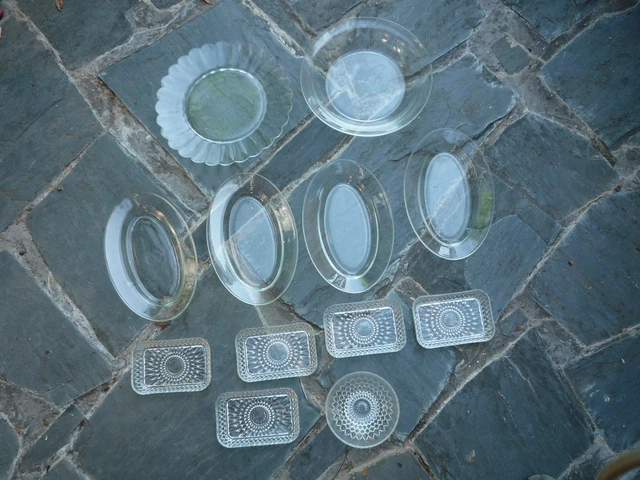 Plat Creux Ancien Duralex Lesieur - Verre Transparent 25,5 Cm - Lot De 4