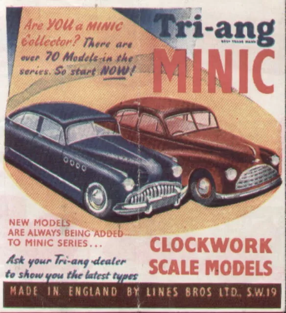 catalogo Tri-ang-MINIC 1960 s CLOCKWORK SCALE MODELS - LINES BROS Ltd    E    aa