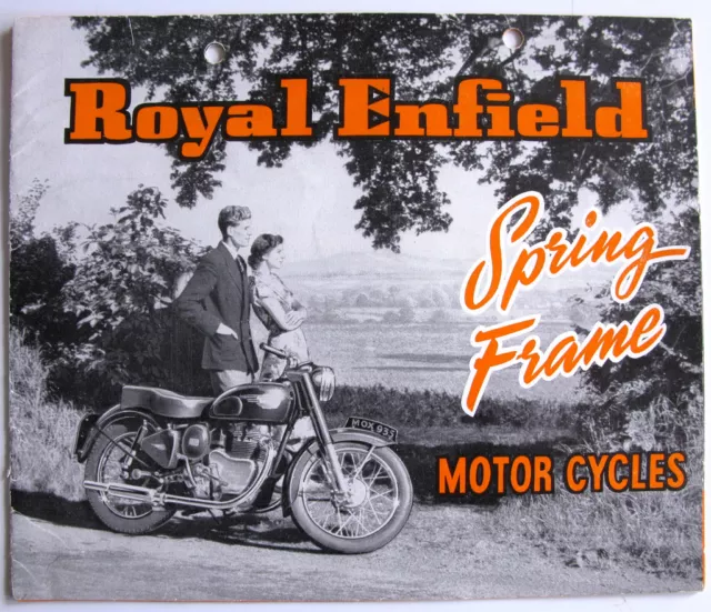 ROYAL ENFIELD SPRING FRAME RANGE Motorcycle Sales Brochure NOV 1953 325/75M/1153