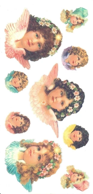 ~ EPOXY ANGELS Wings Faces Girl Lady Victorian Craft Scrapbooking ...