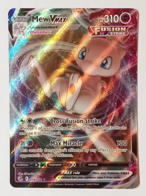 Pokemon : SWSH FUSION STRIKE MEW VMAX 114/264 ULTRA RARE