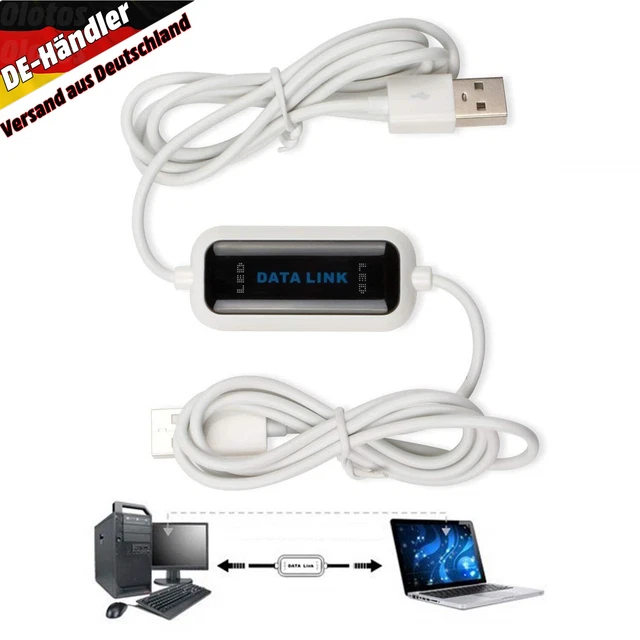 P79C USB 2.0 PC-zu-PC Datenkabel – 1,6 M, Plug & Play Für Schnellen Dateitransfer (nur Windows)