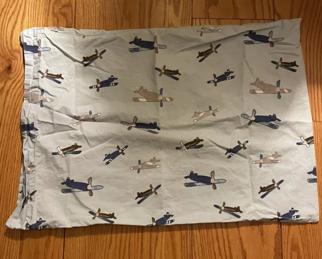 Pottery Barn Kids - Vintage Airplane Queen Sheets, full set