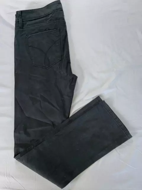 Calvin Klein Jeans Mid-Rise Skinny Sateen 5-Pocket Pants in Black. Size 10, NWT! 2
