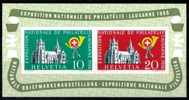 Schweiz 1960 Nationale Briefmarkenausstellung Lausanne Mi.Nr. Block15**(EM694)