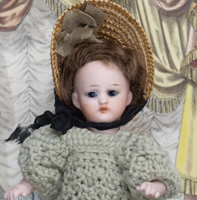 6 1/2" (17cm) Antique German All-Bisque Doll,886,by Simon and Halbig