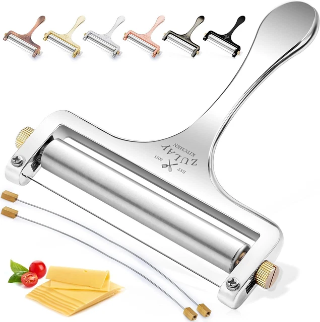 ZULAY CHEESE SLICER With Adjustable Thickness Heavy Duty Cheese