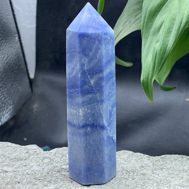 126G Lapis lazuli quartz crystal obeliskpoint wand aura healing