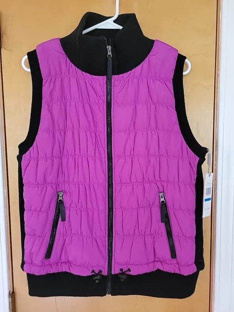New! Calvin Klein Performance Purple Premium Puffer Vest Womens Size XL