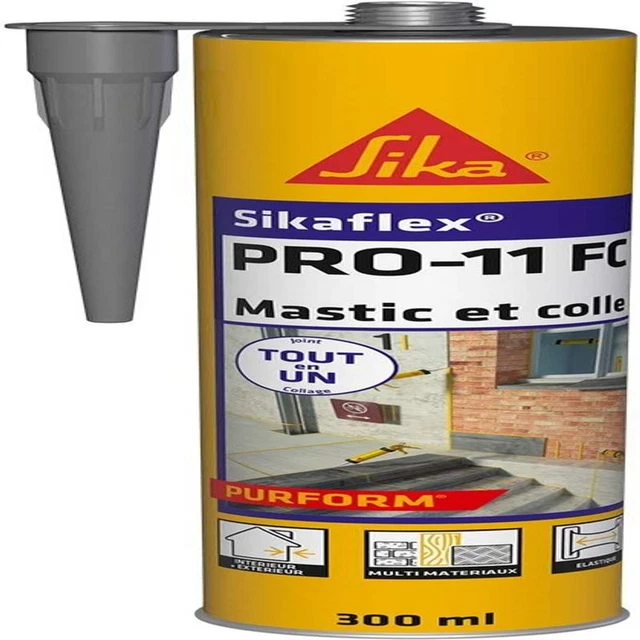Sikaflex PRO 11 FC Purform Gris béton, Mastic polyuréthane PU tout en 1,...