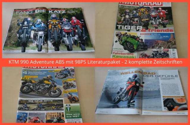 KTM 990 Adventure ABS mit 98PS Literaturpaket - 2 komplette Zeitschriften