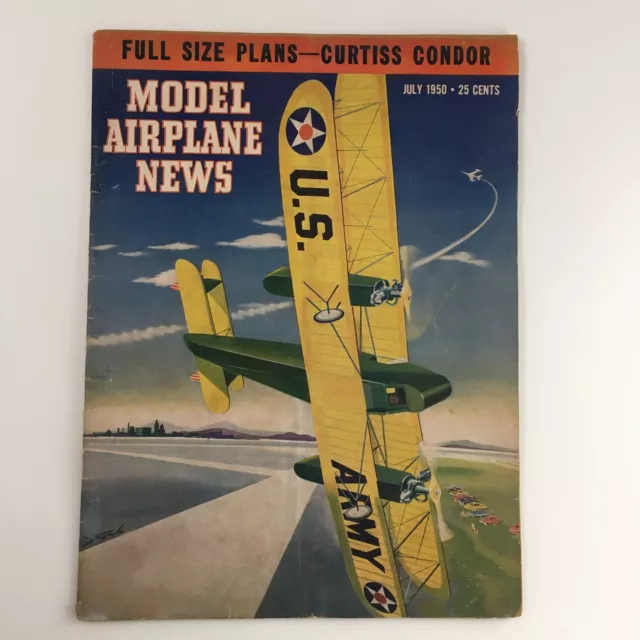 Model Airplane News Magazine July 1950 Wakefield Rubber The Band Box, No Label