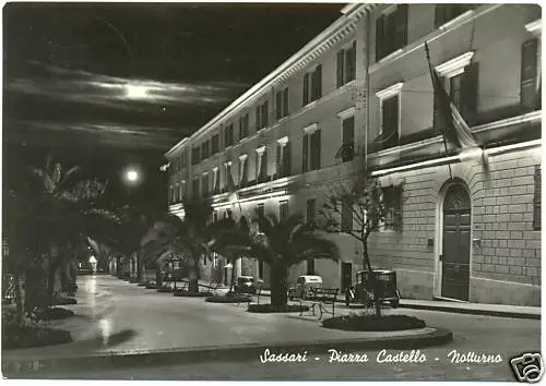 Sassari - Piazza Castello - Notturno 1957