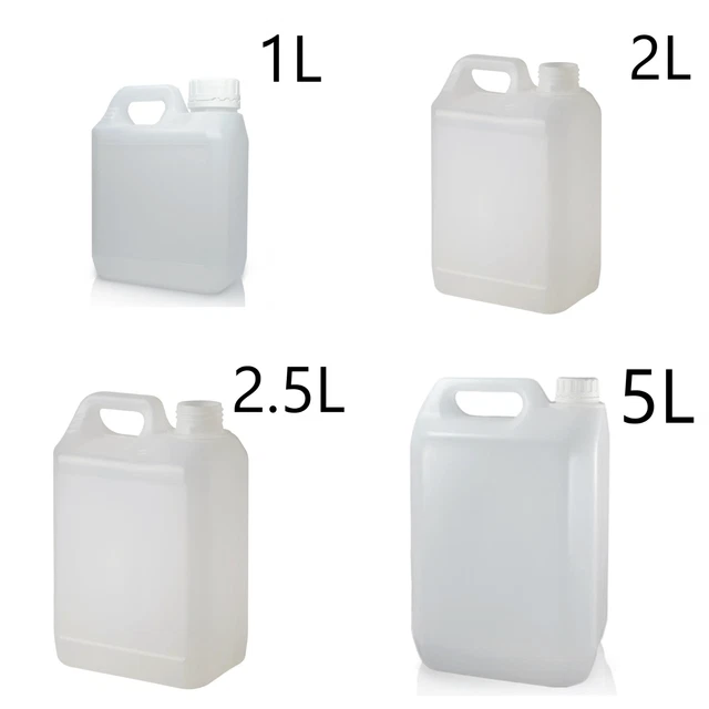 1L 2L 2.5L 5L Litre Jerry Can Plastic Bottle Water Liquids Container ...