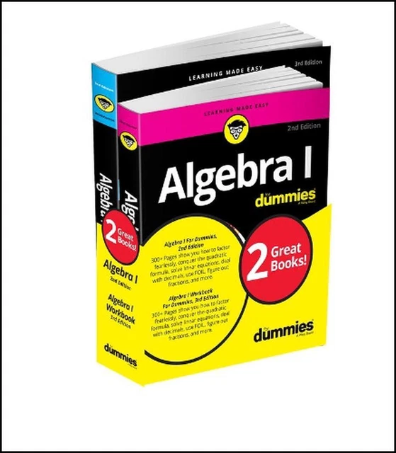 Algebra I For Dummies Book + Workbook Bundle by Mary Jane Sterling (English) Pap