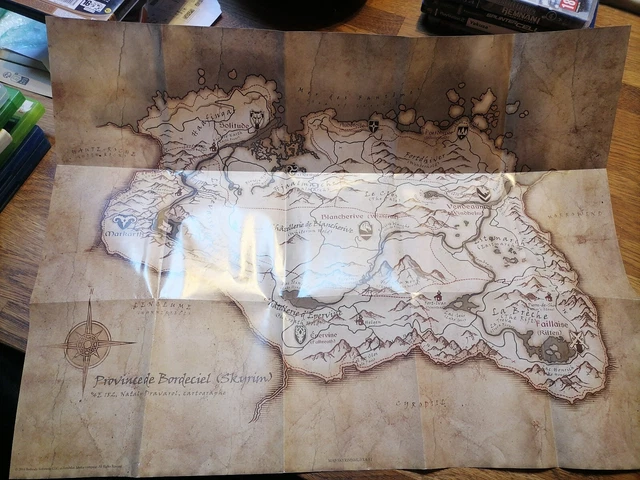 CARTE / MAP The Elder Scrolls V Skyrim EUR 7,00 - PicClick IT