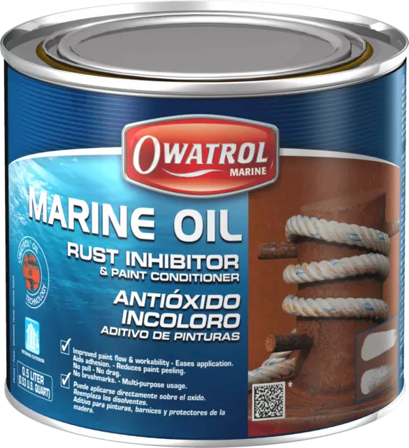 Owatrol Marine Oil Rust Inhibitor & Paint Conditioner. 500ml Tin