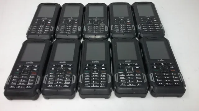 Lot Of 10 Sonim XP5 XP5700 - Black (Verizon) Rugged Cell Phones Military Grade