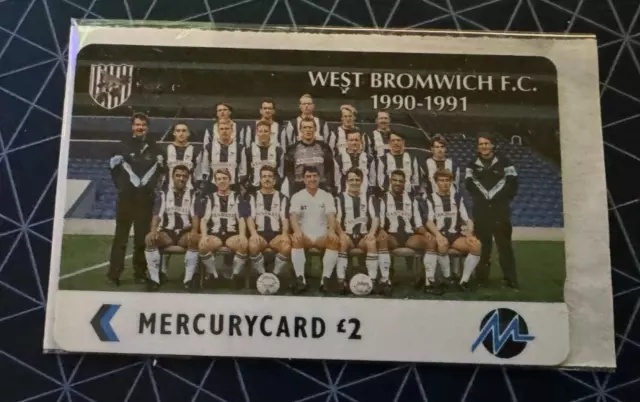 UK Mercury Paytelco Phonecards - £2 West Bromwich FC Team Photo PYF065
