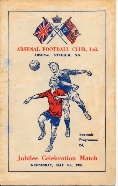 ARSENAL - England X1 v Anglo Scotland X1 (@ Highbury) 1934//1935 PRE-WAR issue