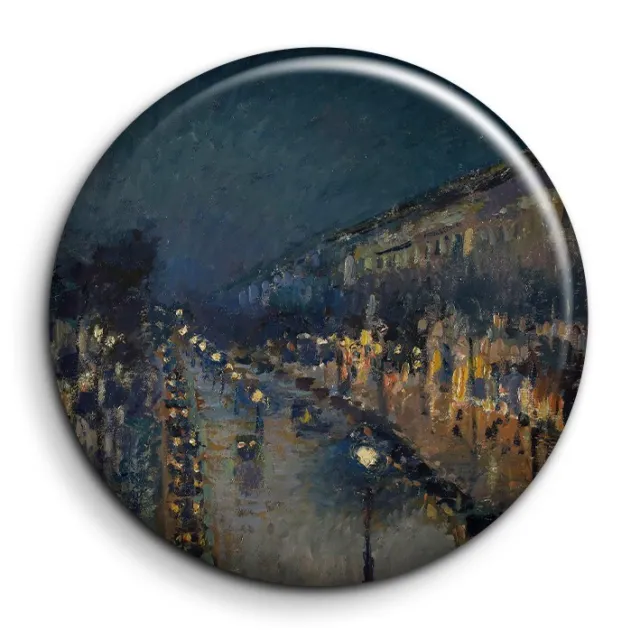 Boulevard Montmartre Effet de nuit-Pissarro Camille-Magnet 56mm Photo frigo